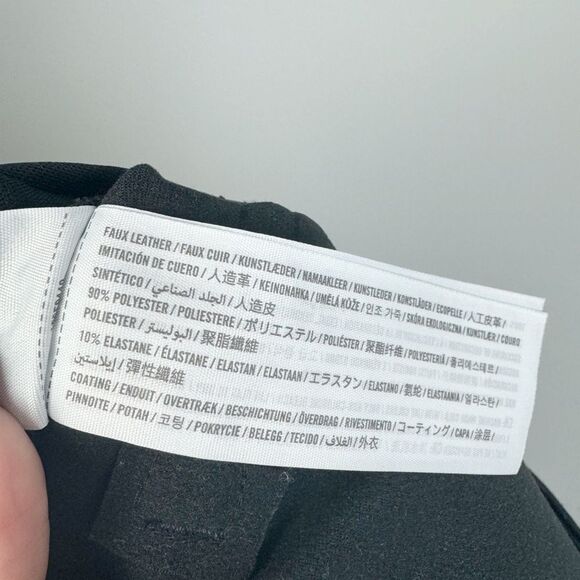 ABERCROMBIE & FITCH | Vegan Leather 90s Straight Ultra Hi Rise Pants Women’s 10 - Picture 12 of 13